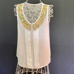 New Women’s v neck pull over, sleeveless blouse by YA LOS ANGELES